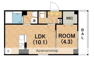 ソリティア鶴見橋【4階】の間取り