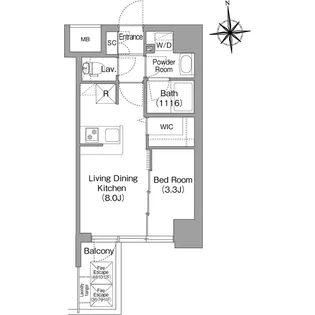 コンフォリア・リヴ桜川ソルテラス【0204号室】の間取り