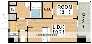 プレサンス天王寺ヴィヴァン【8階】の間取り