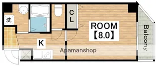 フィオーラマンション天王寺【4階】の間取り