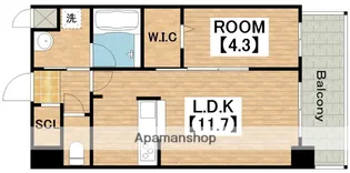 ブループラス針中野【5階】の間取り