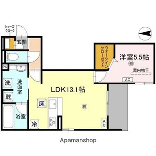 TORISIA平野西I【102号室】の間取り