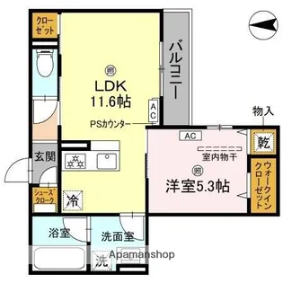TORISIA平野西Ⅰ【2階】の間取り