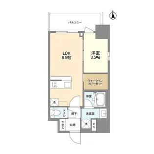 リヴェント難波ウエスト【0205号室】の間取り