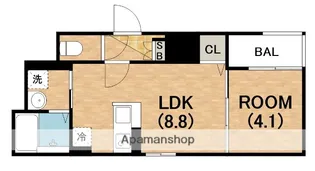 大阪府大阪市西成区千本北1丁目【アパート】の間取り