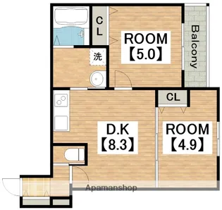 セレニティ加美南A棟【2階】の間取り