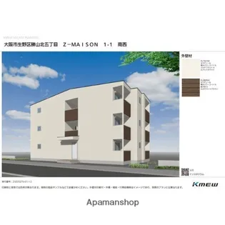 (仮称)ジーメゾン桃谷【2階】の外観