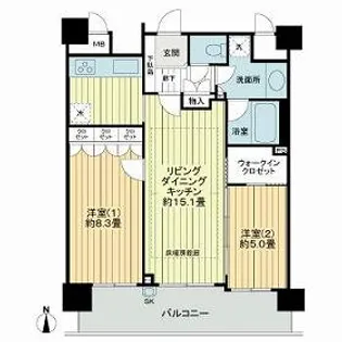 アーバンビュー谷町【0702号室】の間取り