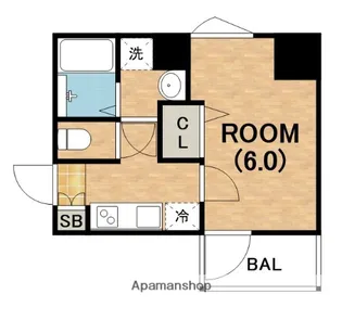 ファーストフィオーレ難波南アルマ【4階】の間取り