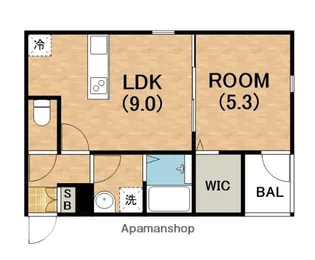 H and P 平野【3階】の間取り