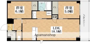 トーシンイーストビル【6階】の間取り