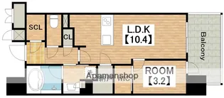 クレアホームズ フラン天王寺駅前【1302号室】の間取り