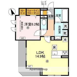 クラシスト東粉浜WEST【1階】の間取り