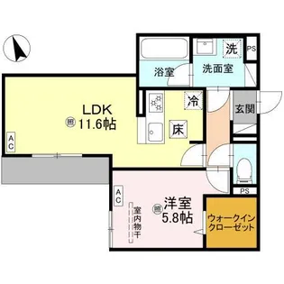 トリシア千躰【1階】の間取り