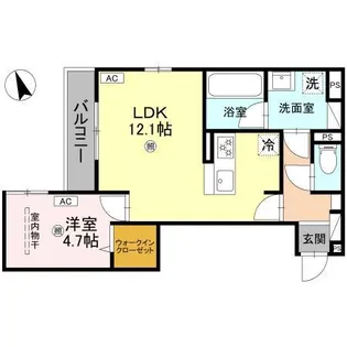 トリシア千躰【3階】の間取り