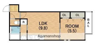 フジパレスあびこ駅北Ⅱ番館【2階】の間取り