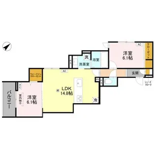 ラ メゾン ピック 中百舌鳥II【302号室】の間取り