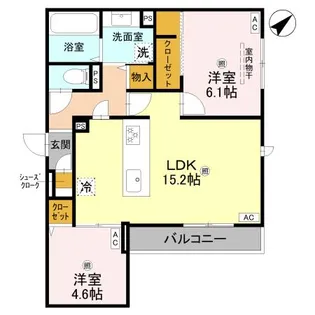 ラ メゾン ピック 中百舌鳥II【203号室】の間取り
