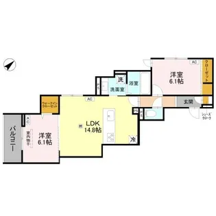 ラ メゾン ピック 中百舌鳥II【202号室】の間取り