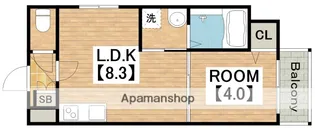 F ASECIA ROKKO【201号室】の間取り