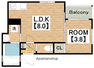 F ASECIA ROKKO【103号室】の間取り