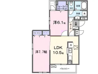 メゾンボヌール【301号室】の間取り