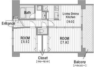 BGC難波タワー【12階】の間取り
