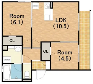 フォレ・ノワール【1階】の間取り
