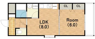 ラ・ポーエあき【107号室号室】の間取り