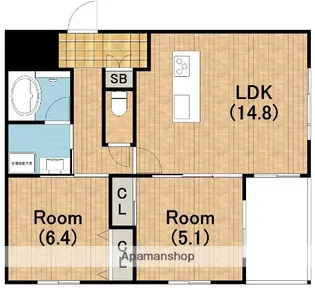 サンピース阿倍野【1階】の間取り