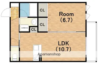 ソレイユ平野【2階】の間取り