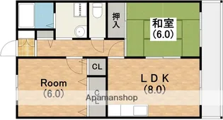 片岡マンション4【502号室】の間取り