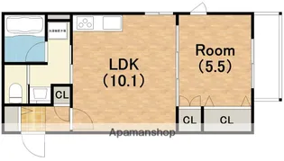 メゾンドレーヴ【1階】の間取り