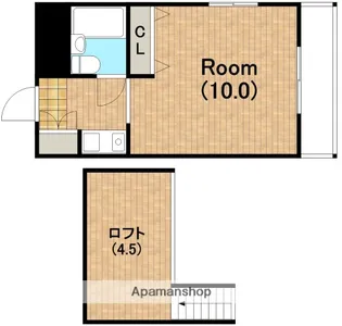 シェトワ北河堀【303号室】の間取り