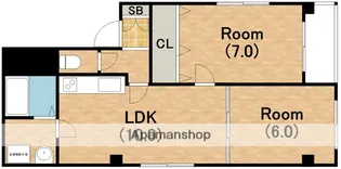 プレシャスUS【101号室】の間取り