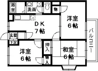サンスーシィ【102号室】の間取り