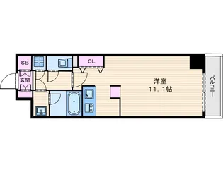シティヒルズ安堂寺【8階】の間取り