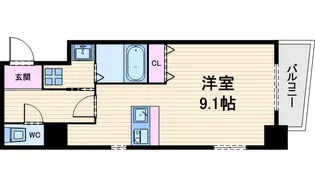 プレサンス中之島公園パークレジデンス【0306号室】の間取り