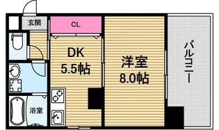 グランテージ感彩【0703号室】の間取り
