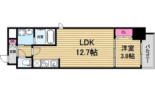 ラクラス堺筋本町【0802号室】の間取り