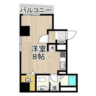 CITY SPIRE堺筋本町【8階】の間取り