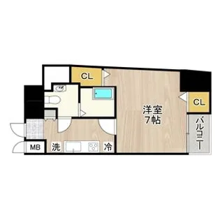 CITY SPIRE堺筋本町【9階】の間取り