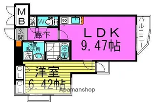 大阪府大阪市北区菅栄町【マンション】の間取り