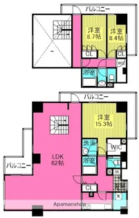 ザグランドビューオオサカ【21階】の間取り