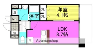 大阪府大阪市北区中津2丁目【マンション】の間取り