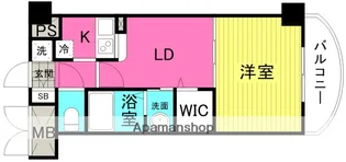 ノルデンタワー天神橋アネックス【13階】の間取り