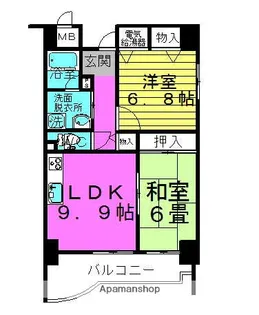 大阪府大阪市北区中津7丁目【マンション】の間取り