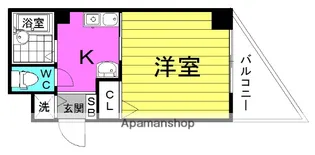 ラ・リッシュ北梅田【7階】の間取り