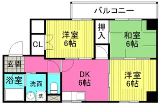 ロイヤルハイツ扇町Ⅱ【5階】の間取り