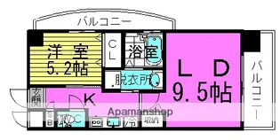 大阪府大阪市北区中津6丁目【マンション】の間取り